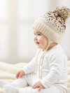 Вязаная зимняя шапка Pilguni Digital бежевая фото 5 &mdash; MamaEmma.ru