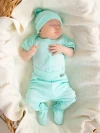 Ползунки с напульсниками, ментоловый фото 3 &mdash; MamaEmma.ru