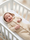 Комбинезон с капюшоном вязаный на подкладке для малышей фото 8 &mdash; MamaEmma.ru