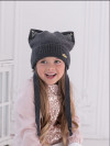 Осенняя шапка с ушками Миалт КАСЯ-KIDS фуксия фото 2 &mdash; MamaEmma.ru