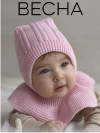 Капор вязаный на подкладке розовый фото 1 &mdash; MamaEmma.ru