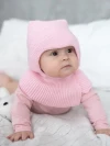 Капор шерстяной розовый фото 3 &mdash; MamaEmma.ru