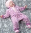 Вязаный комбинезон Уси-Пуси Сияние, цвет сиреневый фото 1 &mdash; MamaEmma.ru