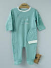 Комбинезон и шапка Caramell Bear Friends, мятный фото 2 &mdash; MamaEmma.ru
