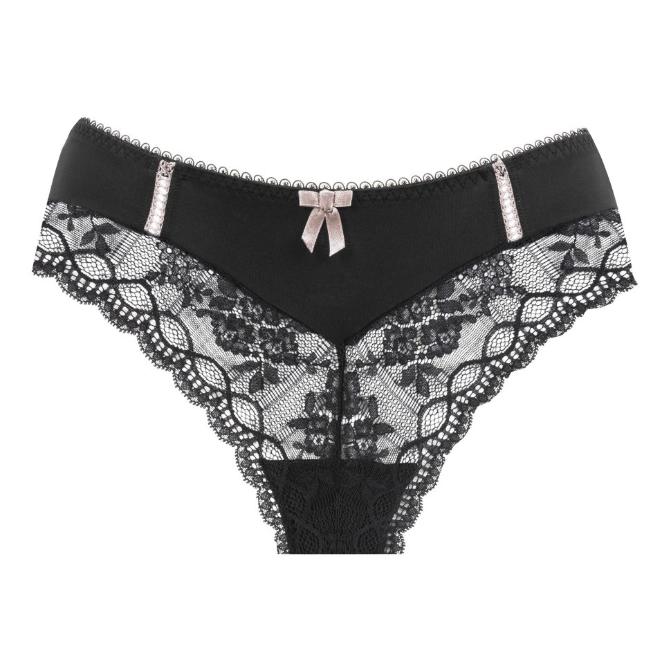 Кружевные трусики шорты Lisa CacheCoeur черные фото 1 &mdash; MamaEmma.ru