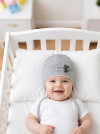 Шапка чепчик для новорожденного малыша Мышонок фото 8 &mdash; MamaEmma.ru