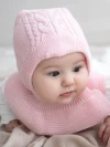Шапка для новорожденных Капор Журавлик розовый фото 2 &mdash; MamaEmma.ru
