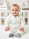 Комбинезон с капюшоном Зайки теплый с начесом фото 4 &mdash; MamaEmma.ru