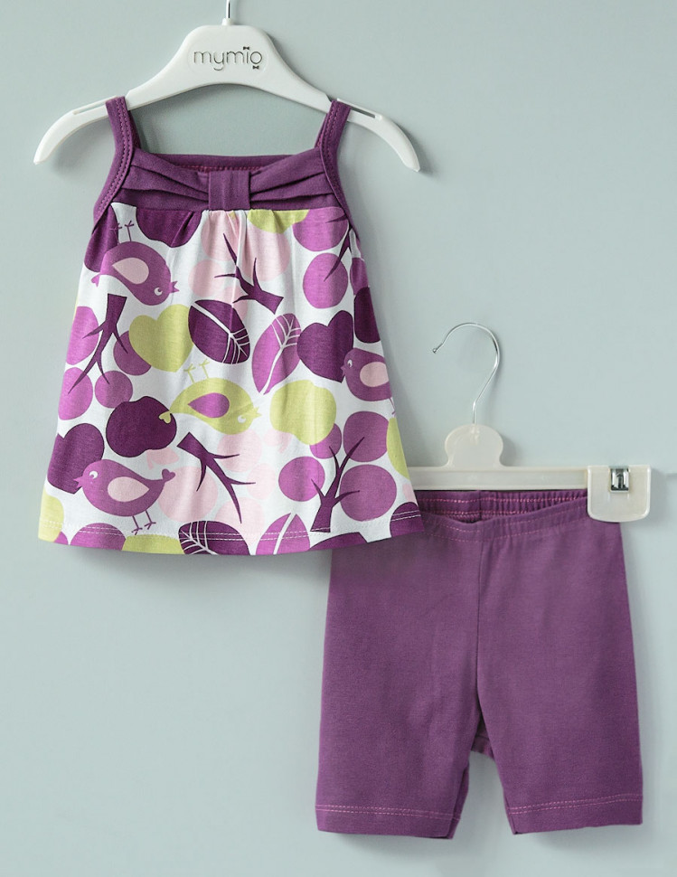 Летняя блузка и лосины Kyly фиолетовые фото 1 &mdash; MamaEmma.ru