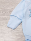 Тёплый боди для новорождённого Зайка голубой фото 7 &mdash; MamaEmma.ru